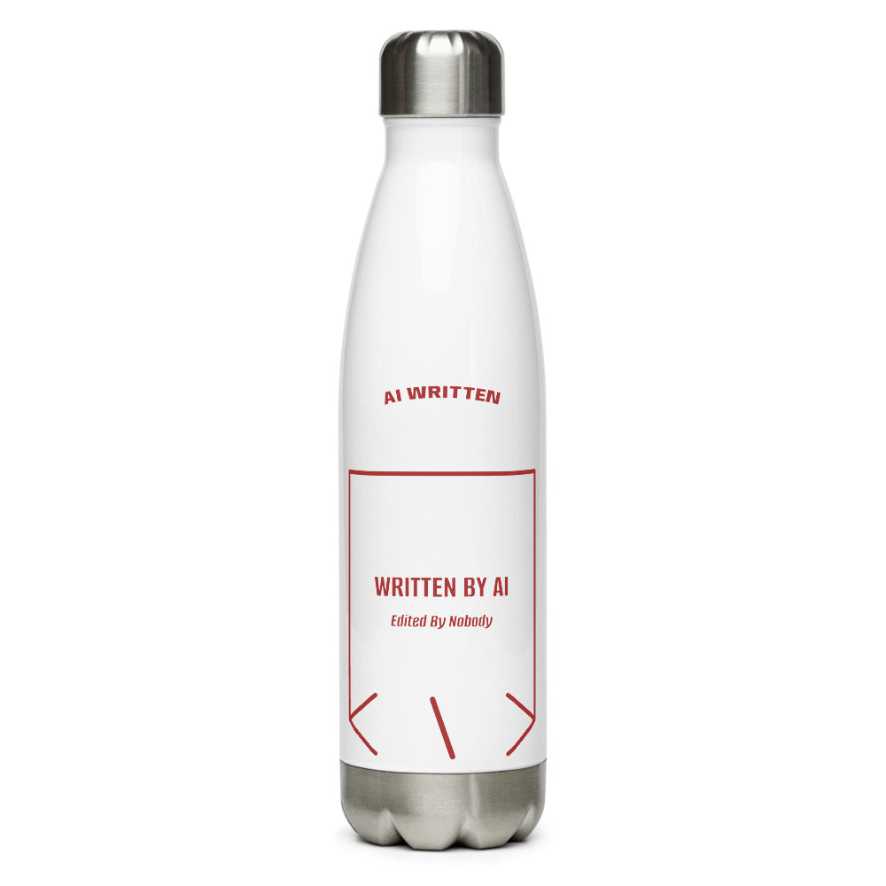 Written By AI — White Brown back mockup (17 oz)