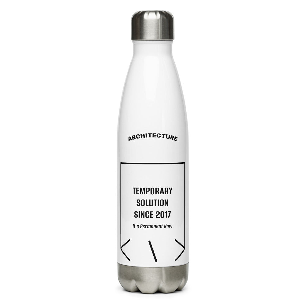 Temporary Solution Since 2017 — White Black back mockup (17 oz)