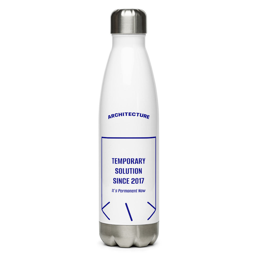 Temporary Solution Since 2017 — White Navy back mockup (17 oz)