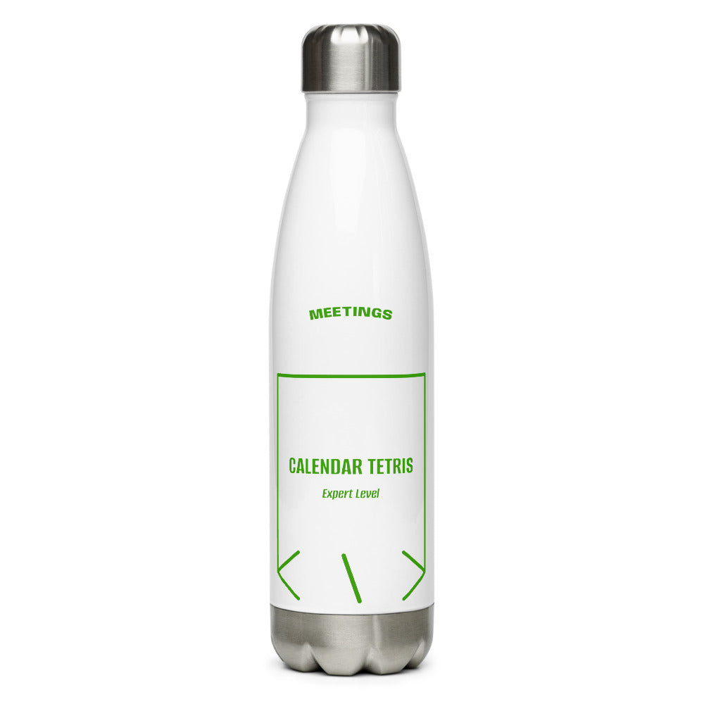 Calendar Tetris — White Green back mockup (17 oz)