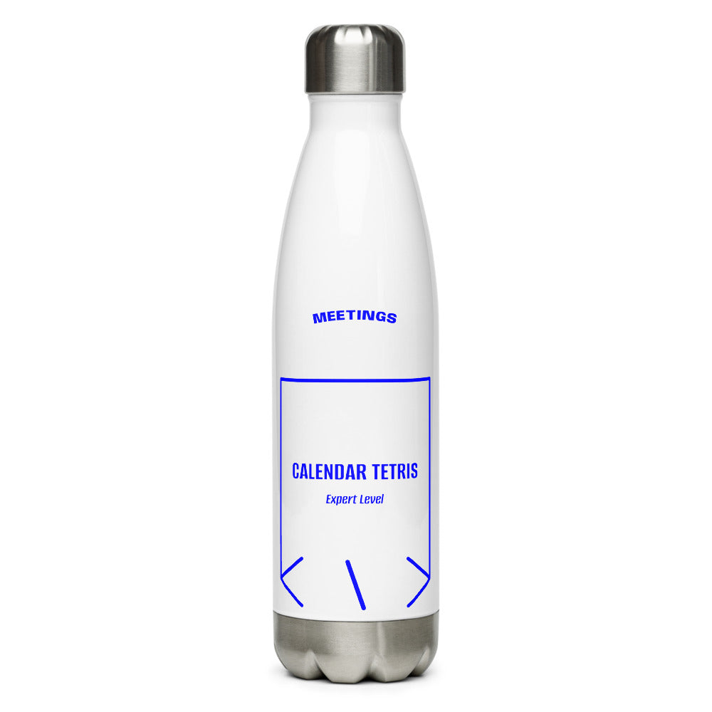 Calendar Tetris — White Blue back mockup (17 oz)