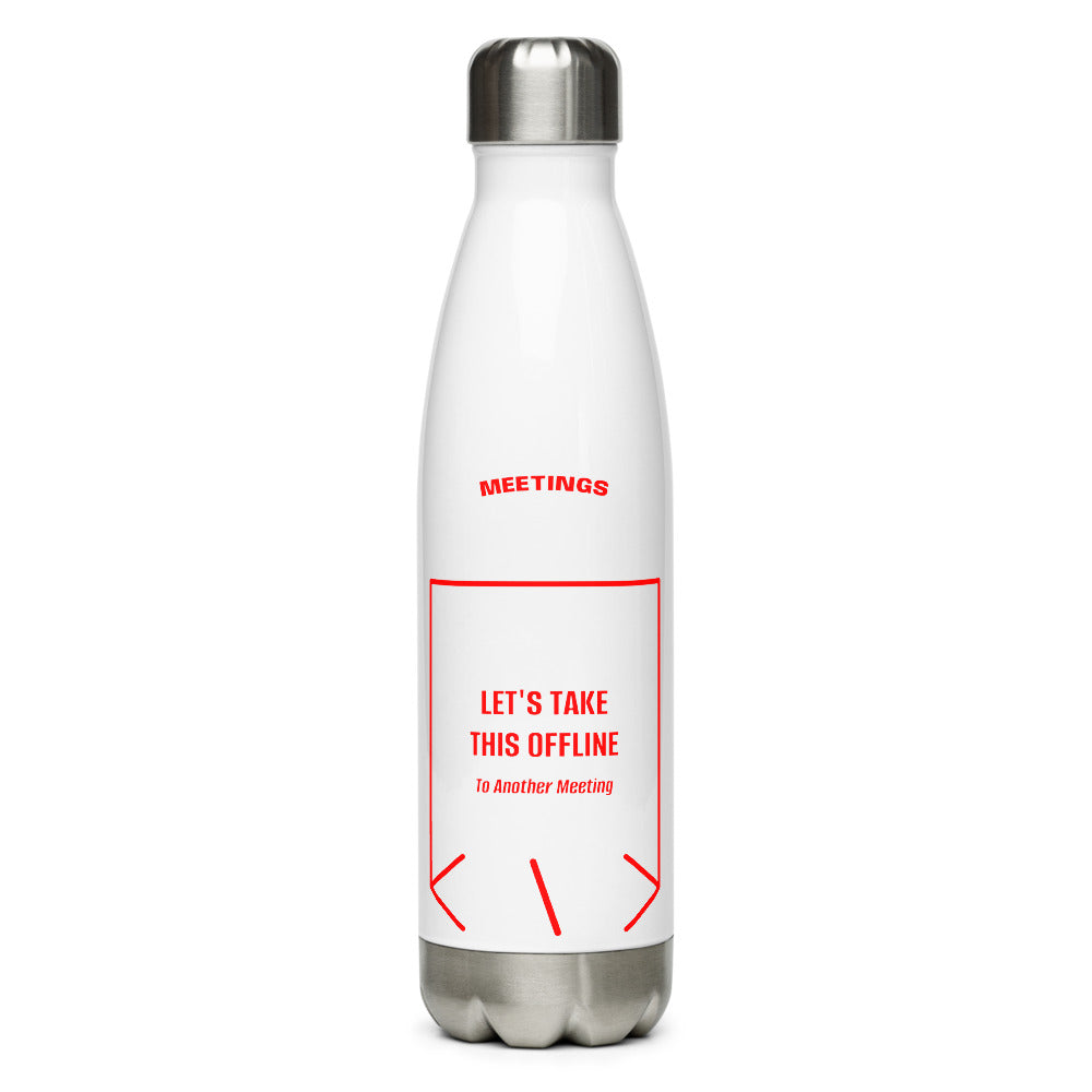 Let's Take This Offline — White Red back mockup (17 oz)