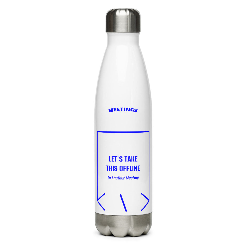 Let's Take This Offline — White Blue back mockup (17 oz)