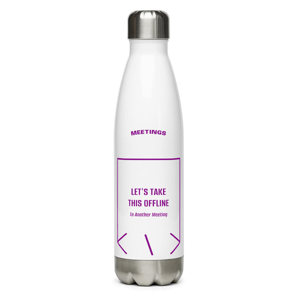 Let's Take This Offline — White Purple back mockup (17 oz)