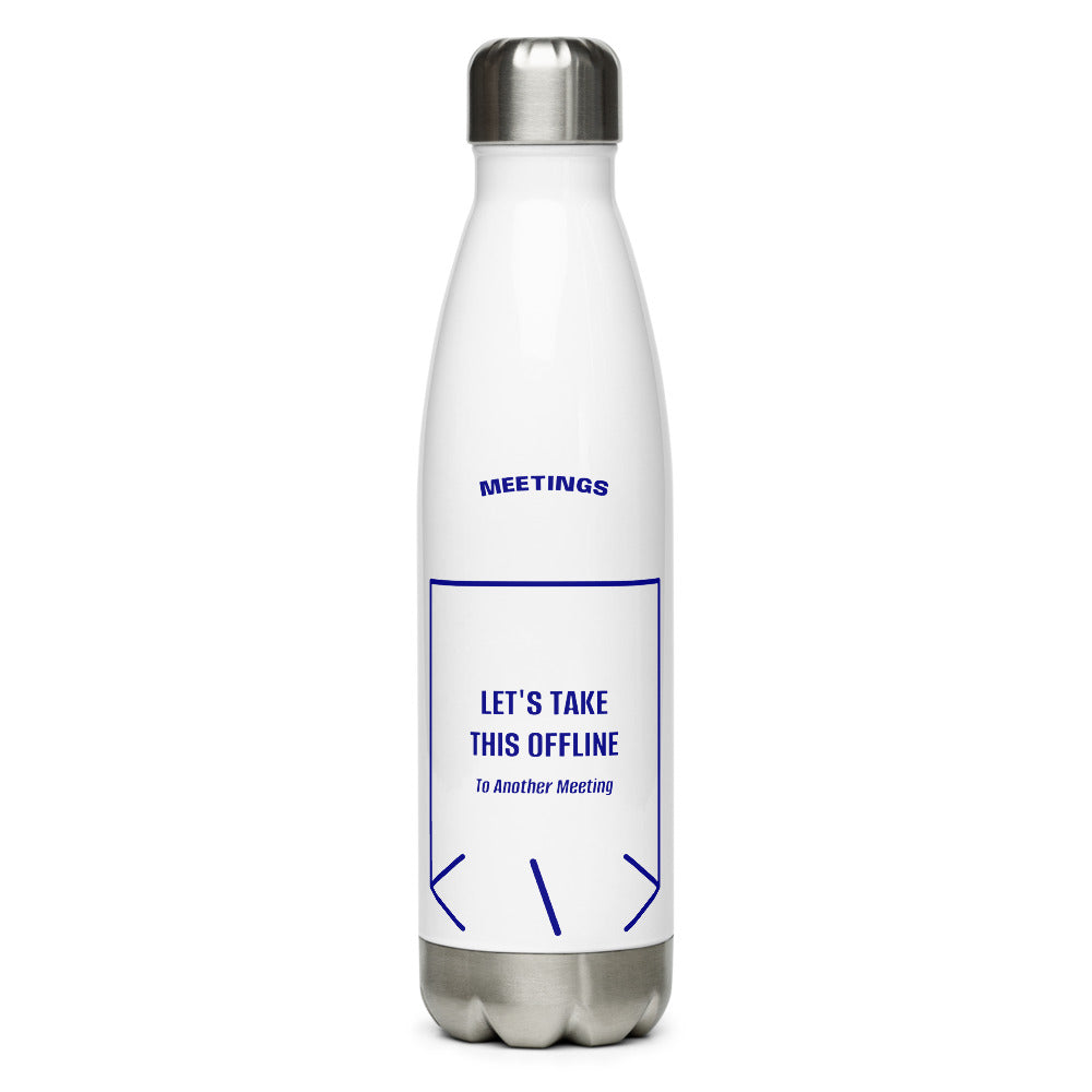 Let's Take This Offline — White Navy back mockup (17 oz)