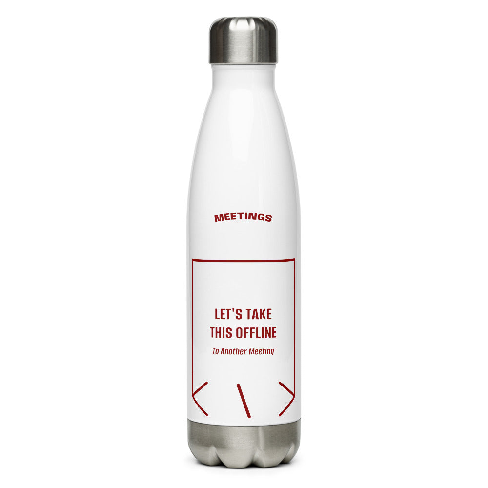 Let's Take This Offline — White Maroon back mockup (17 oz)