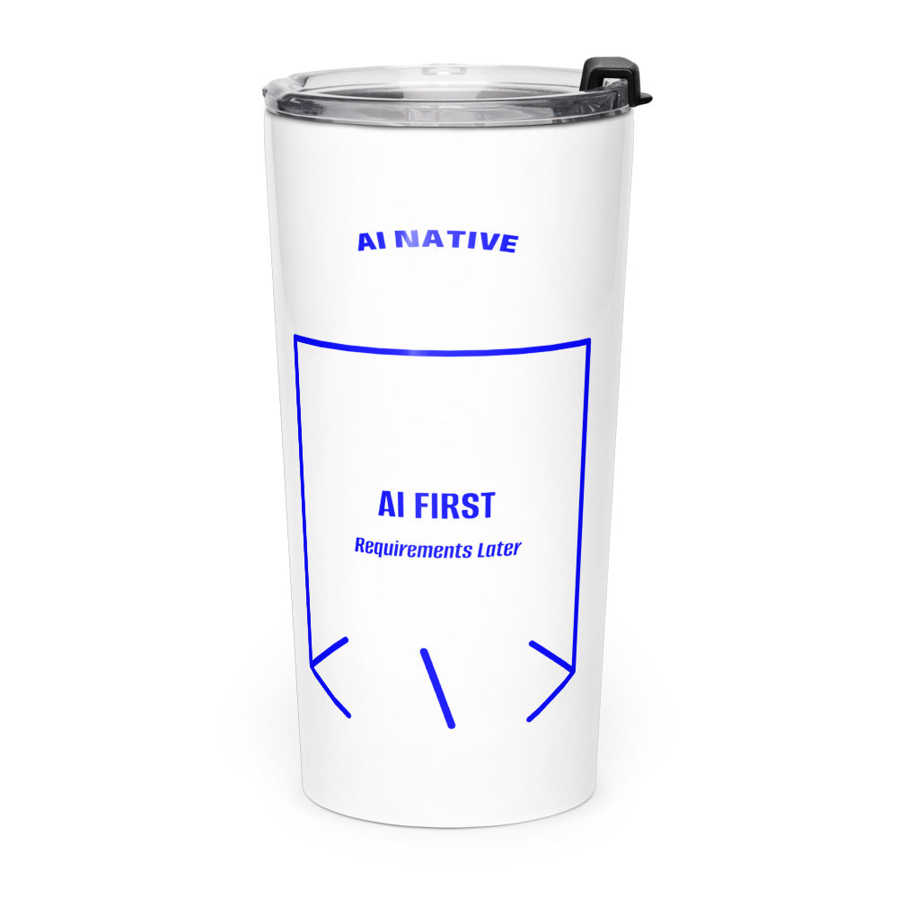 AI First — White Blue back mockup (20oz)