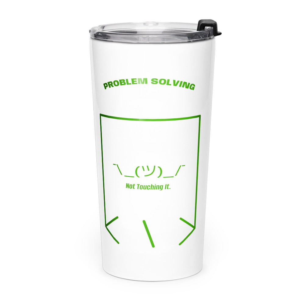 ¯\_(ツ)_/¯ — White Green back mockup (20oz)