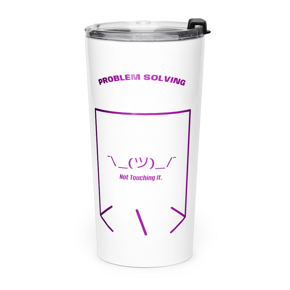 ¯\_(ツ)_/¯ — White Purple back mockup (20oz)