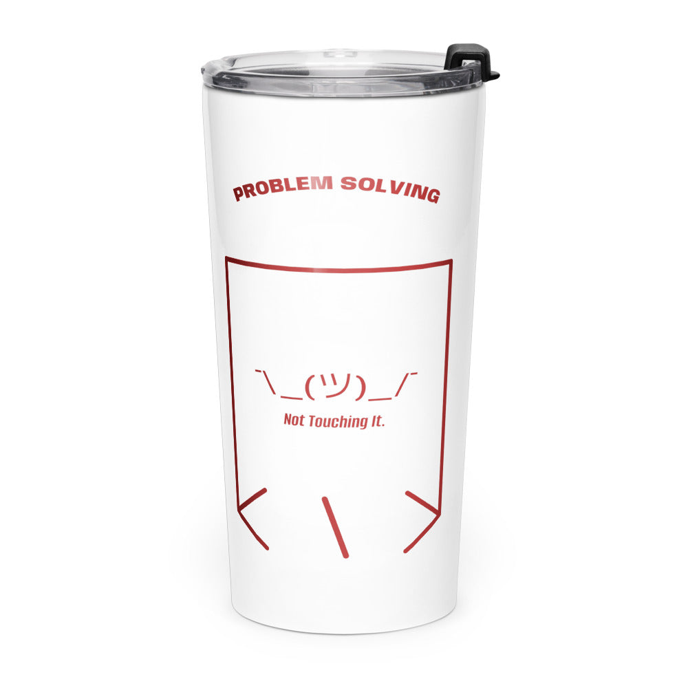 ¯\_(ツ)_/¯ — White Brown back mockup (20oz)