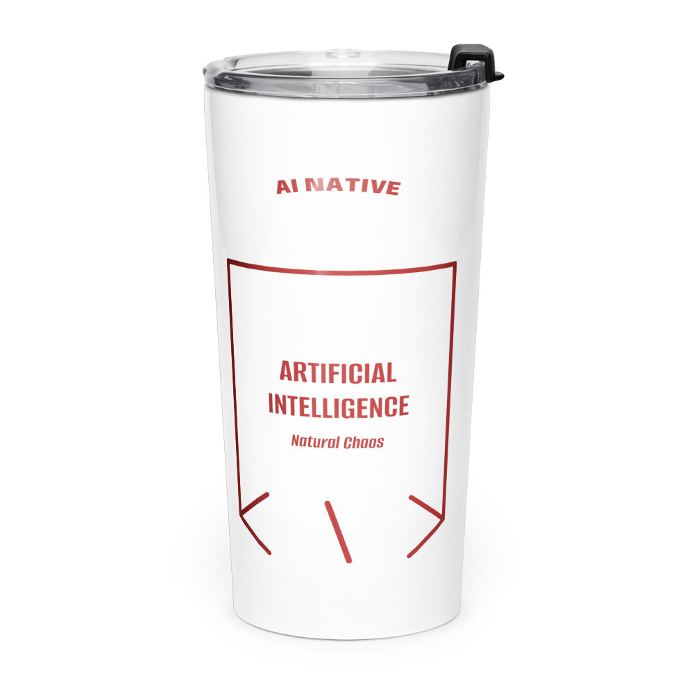 Artificial Intelligence — White Brown back mockup (20oz)