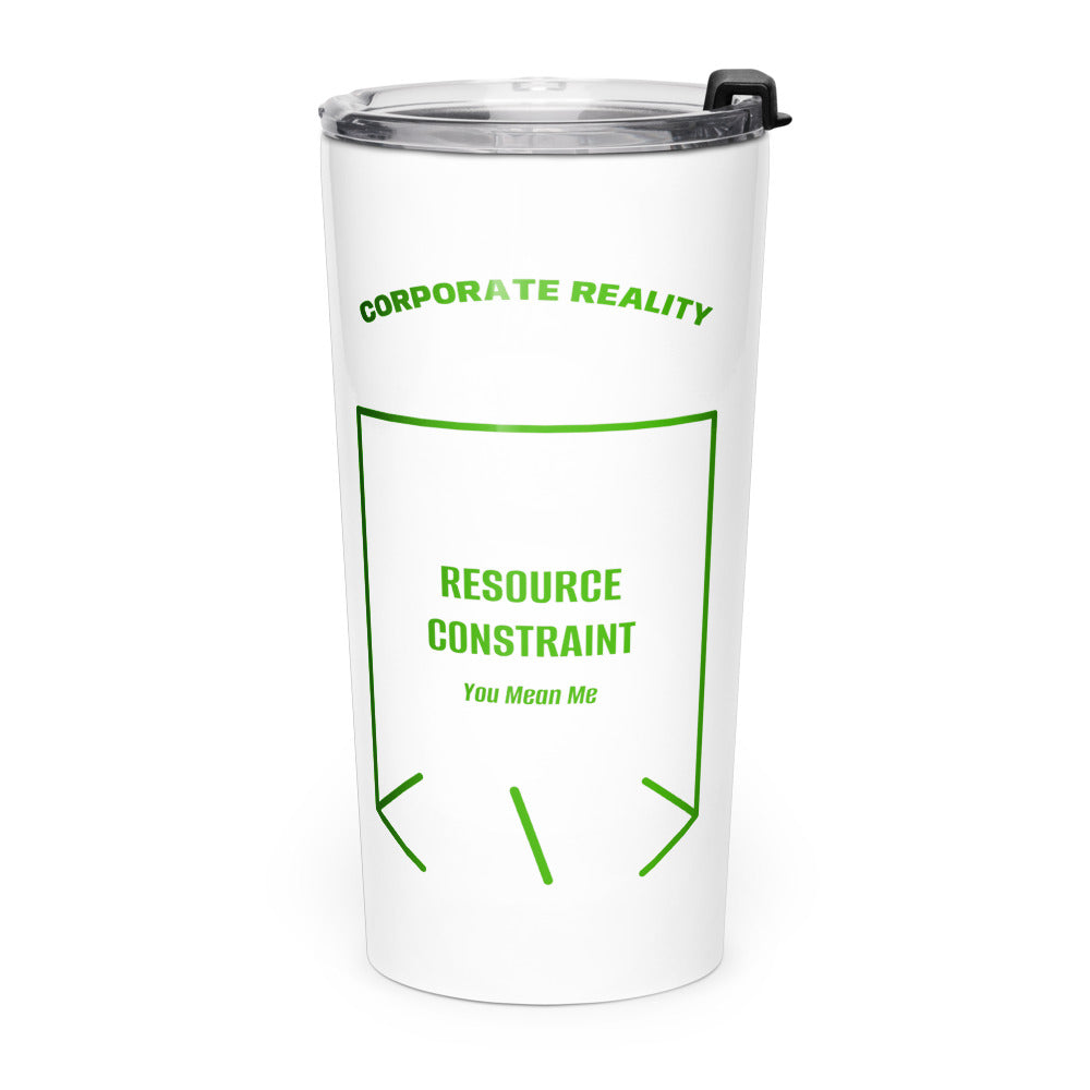 Resource Constraint — White Green back mockup (20oz)
