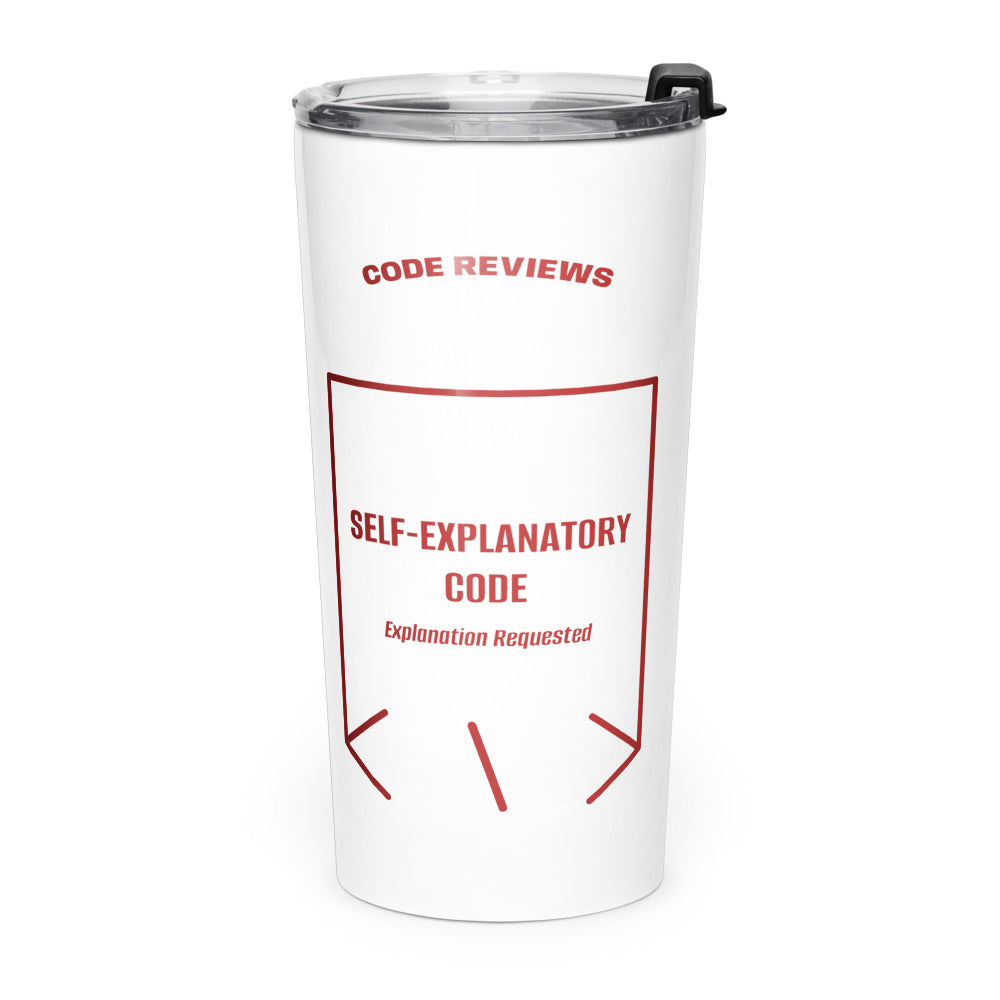Self-Explanatory Code — White Brown back mockup (20oz)
