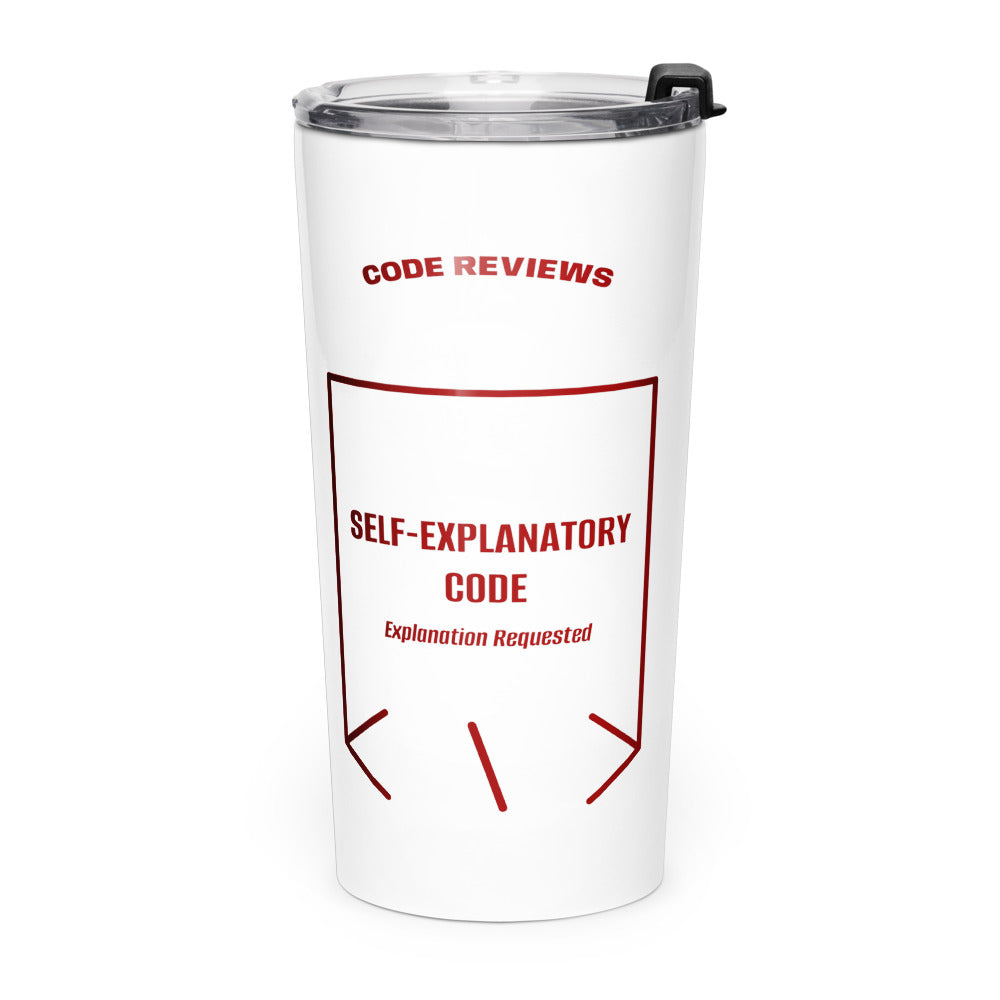 Self-Explanatory Code — White Maroon back mockup (20oz)