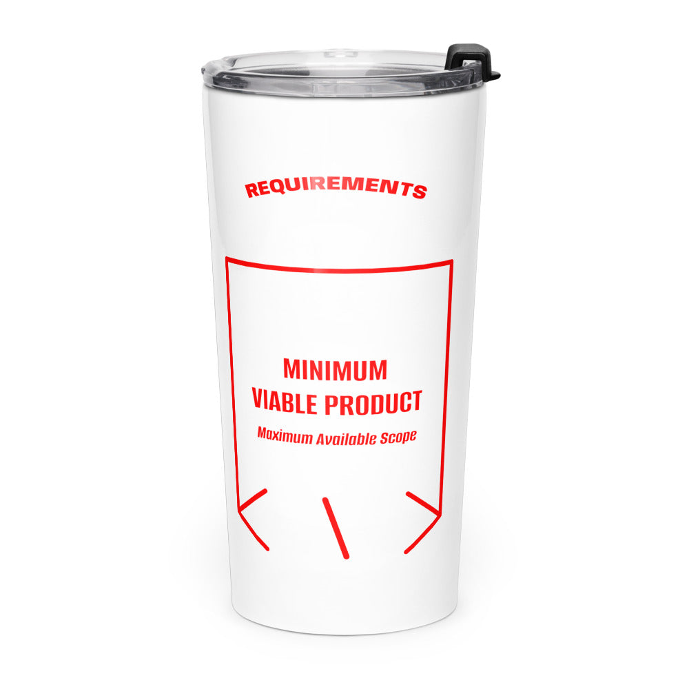 Minimum Viable Product — White Red back mockup (20oz)