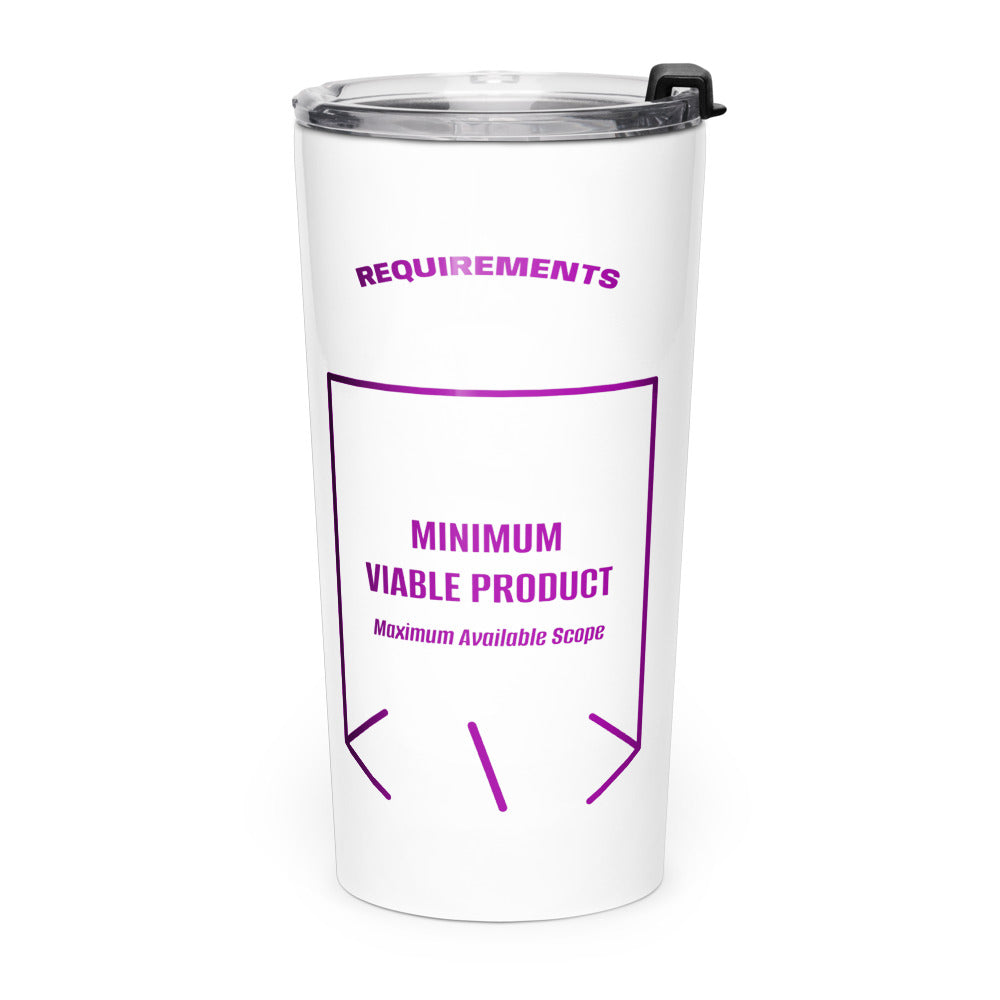 Minimum Viable Product — White Purple back mockup (20oz)