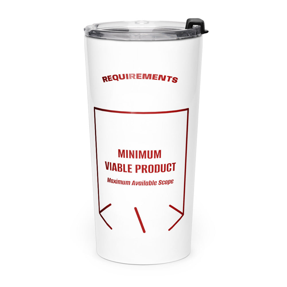 Minimum Viable Product — White Maroon back mockup (20oz)