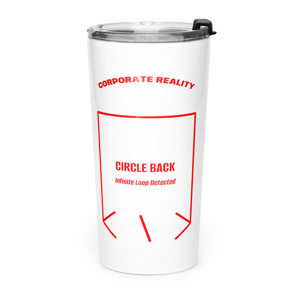 Circle Back — White Red back mockup (20oz)