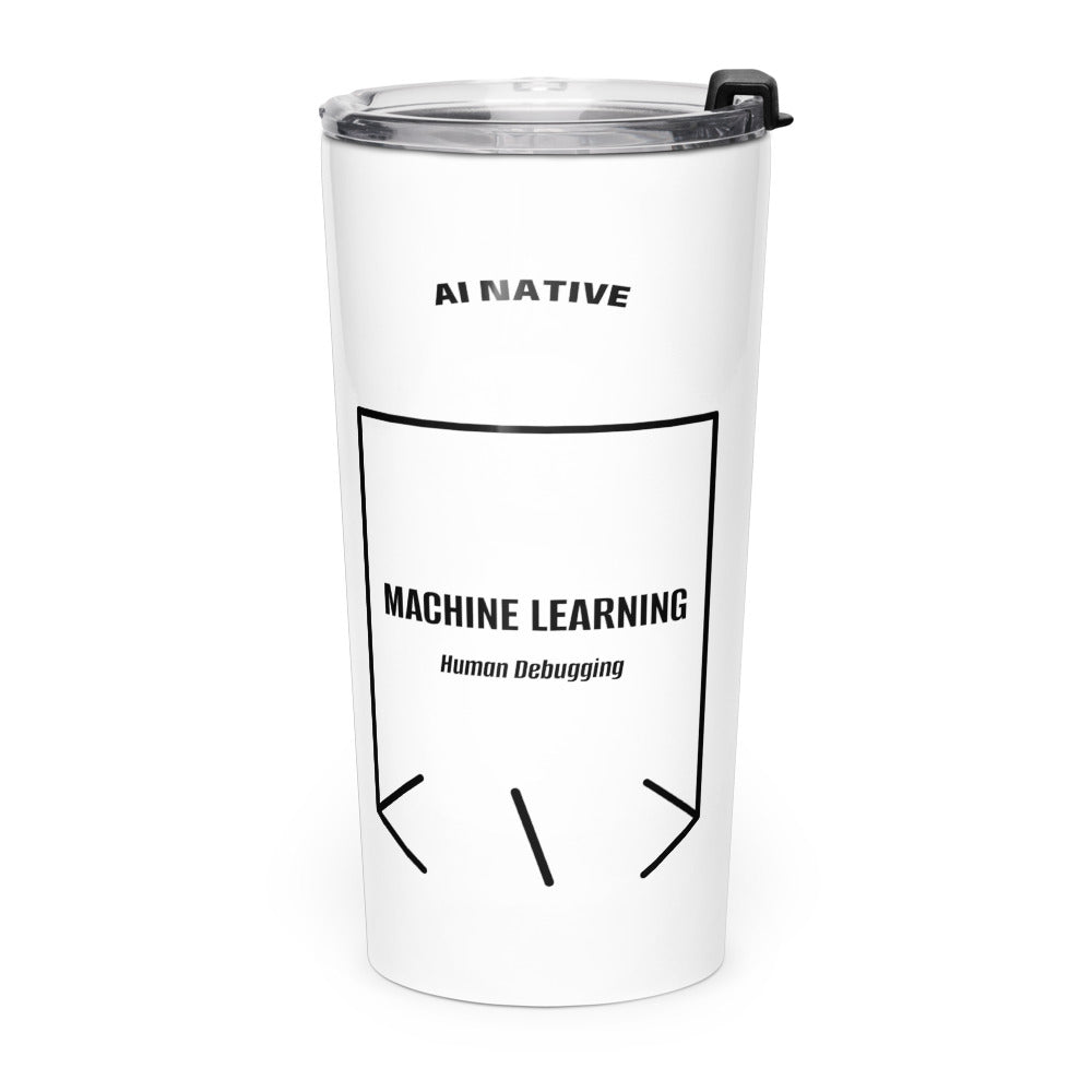 Machine Learning — White Black back mockup (20oz)