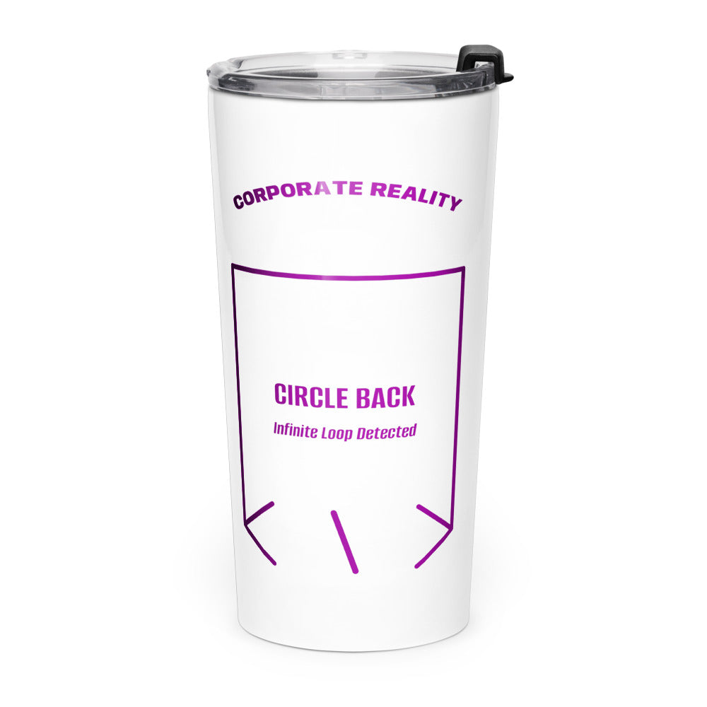 Circle Back — White Purple back mockup (20oz)
