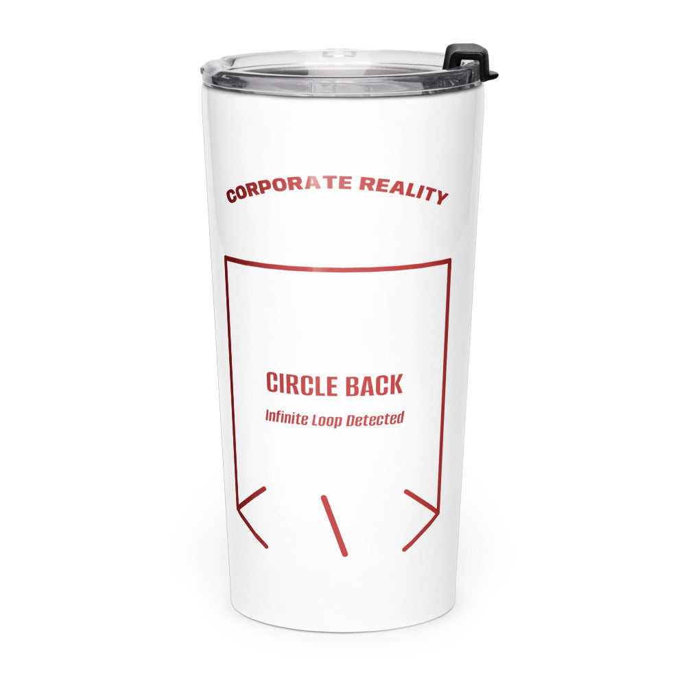 Circle Back — White Brown back mockup (20oz)