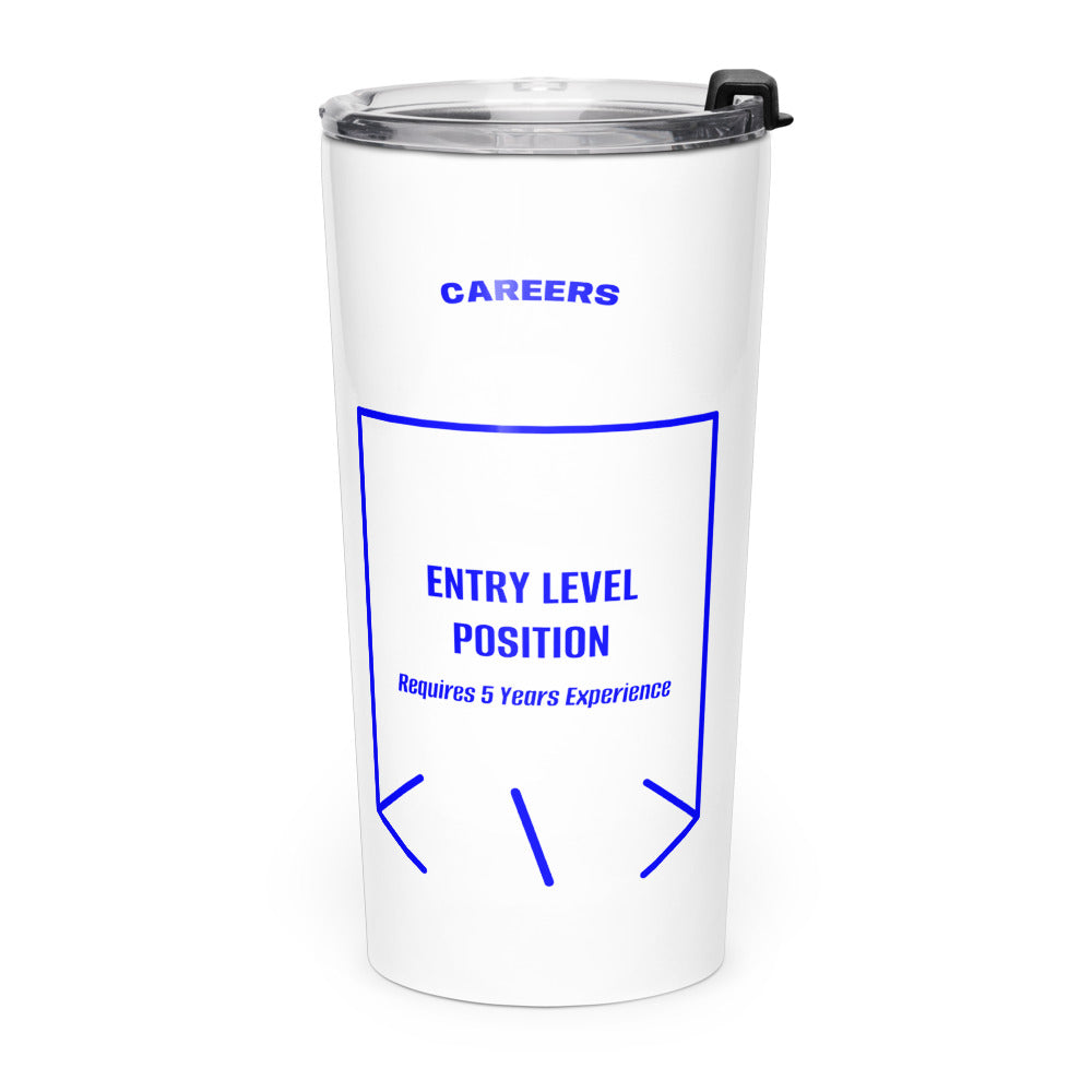 Entry Level Position — White Blue back mockup (20oz)
