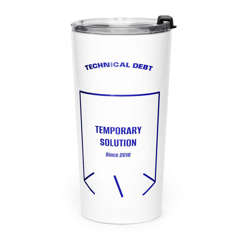 Temporary Solution — White Navy back mockup (20oz)