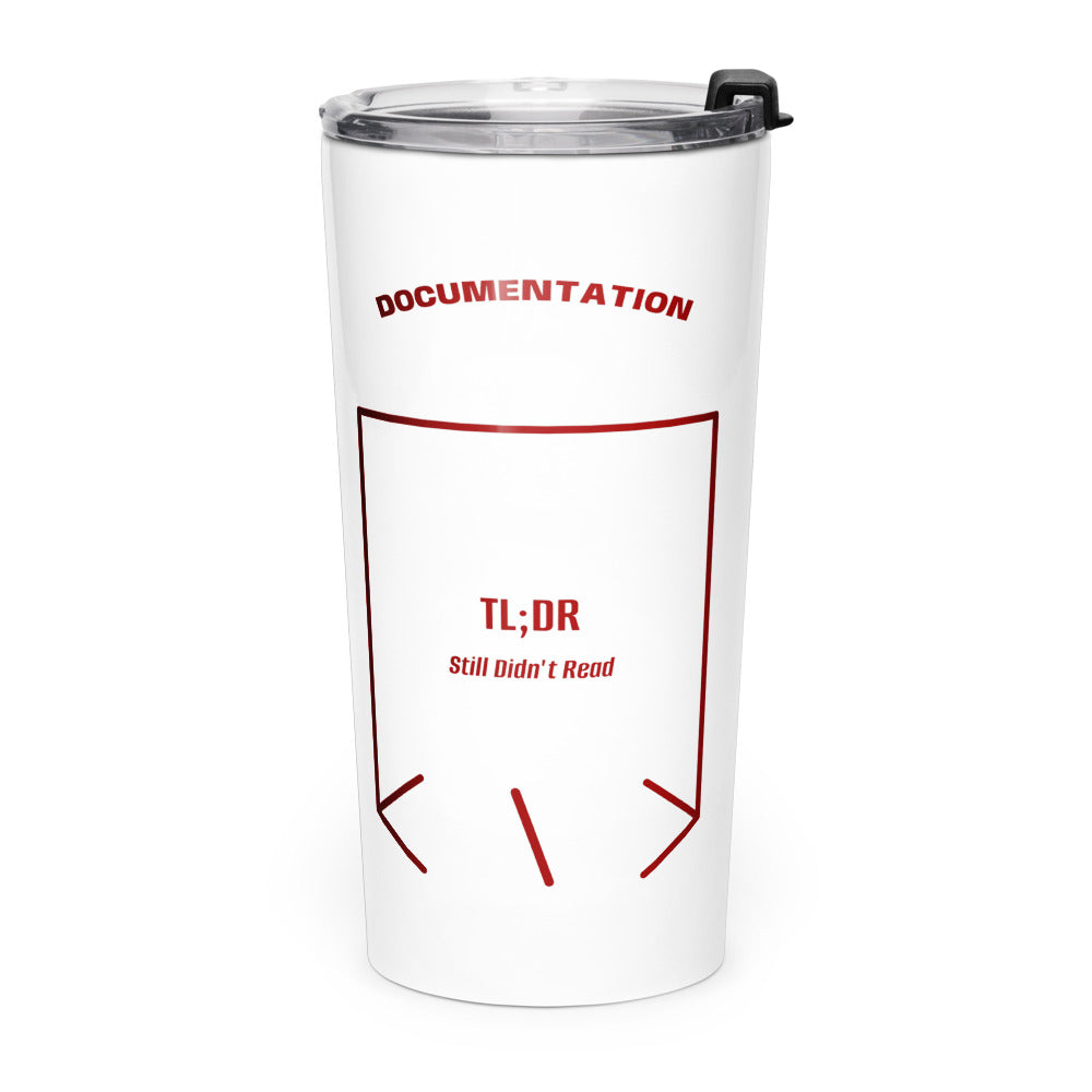 TL;DR — White Maroon back mockup (20oz)
