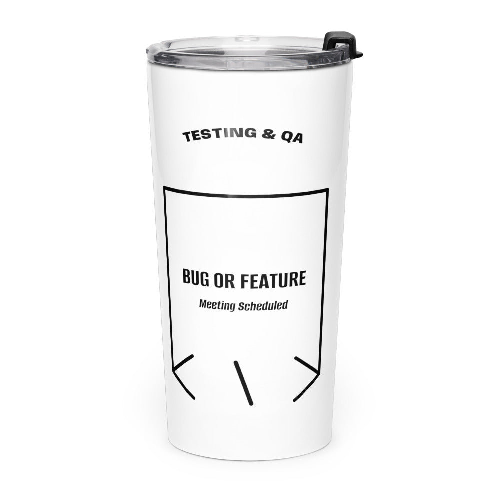 Bug Or Feature — White Black back mockup (20oz)