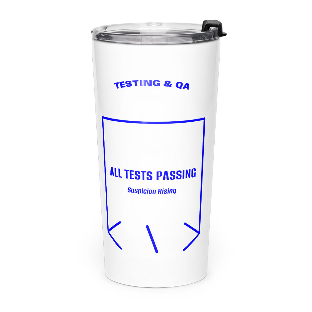 All Tests Passing — White Blue back mockup (20oz)