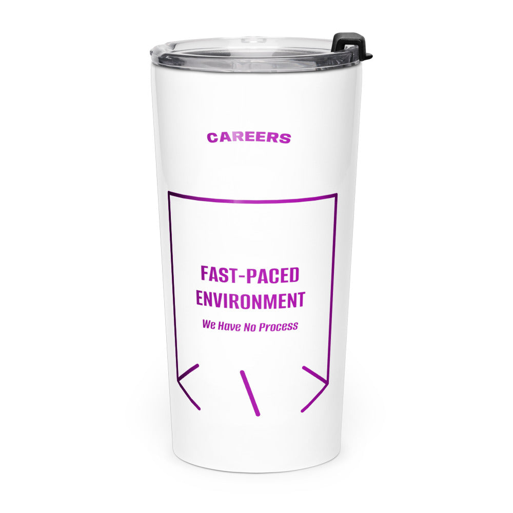 Fast-Paced Environment — White Purple back mockup (20oz)