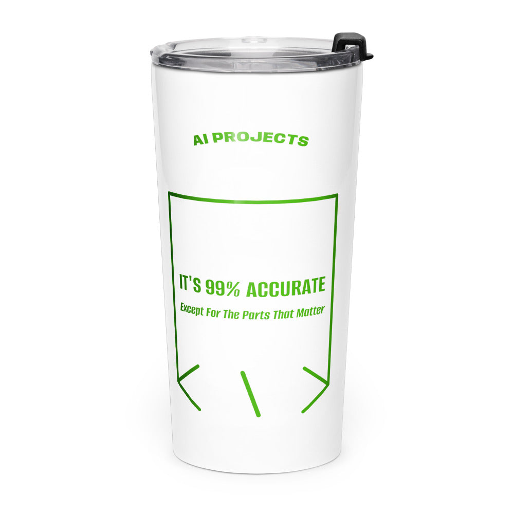 It's 99% Accurate — White Green back mockup (20oz)
