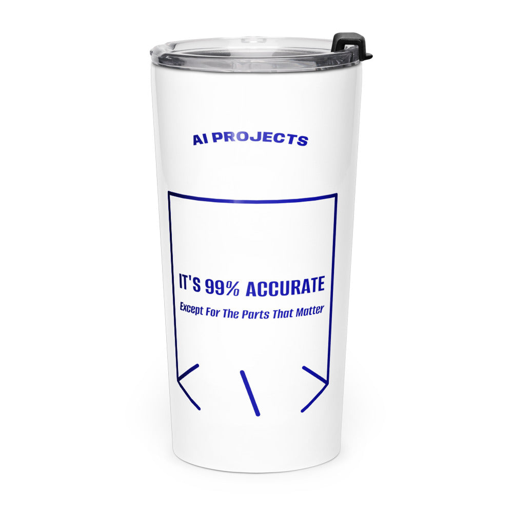 It's 99% Accurate — White Navy back mockup (20oz)