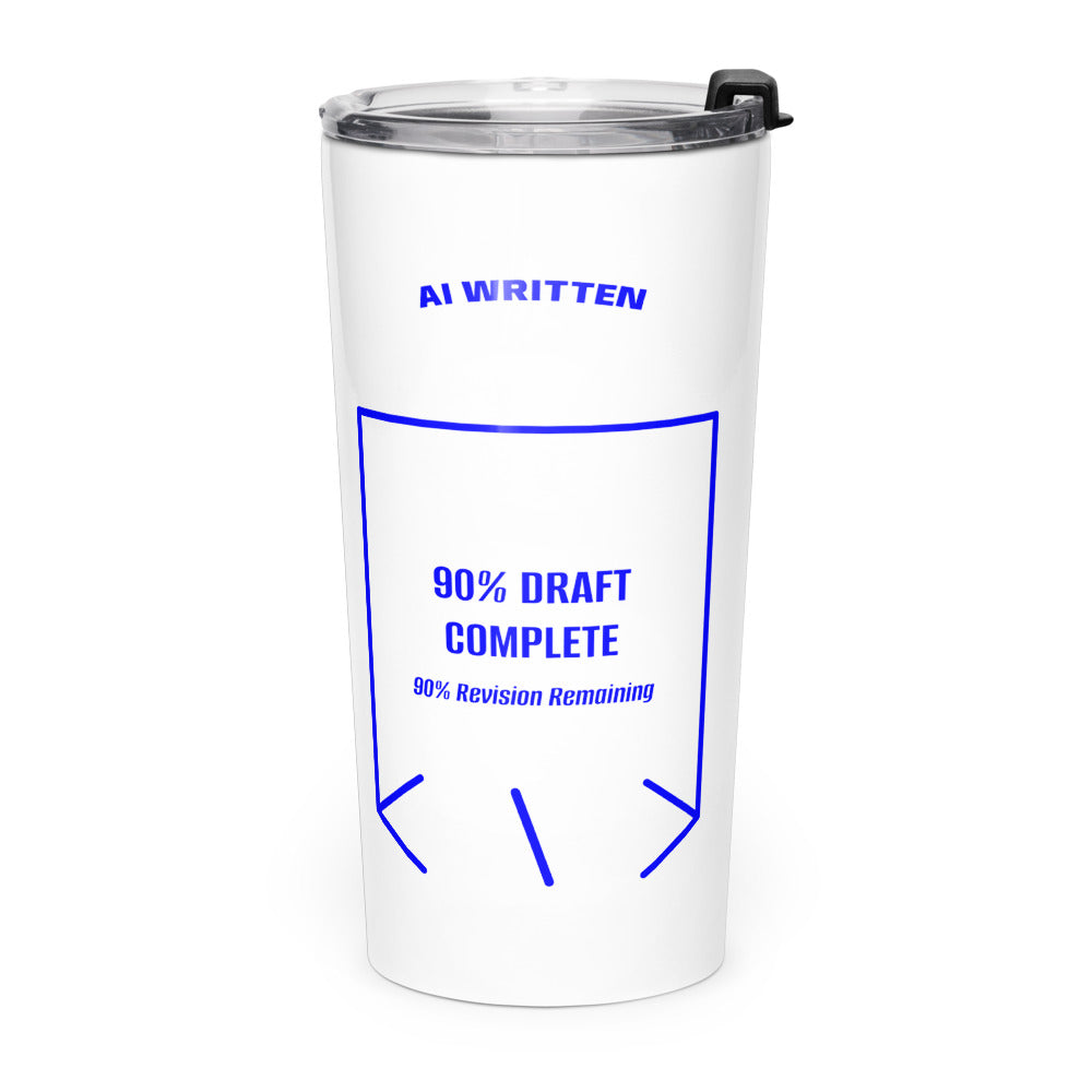 90% Draft Complete — White Blue back mockup (20oz)