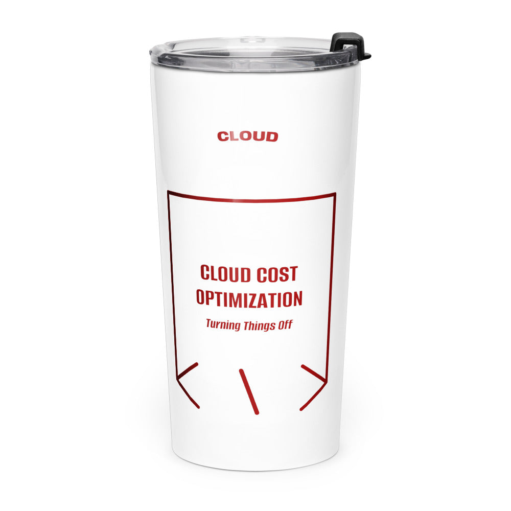 Cloud Cost Optimization — White Maroon back mockup (20oz)