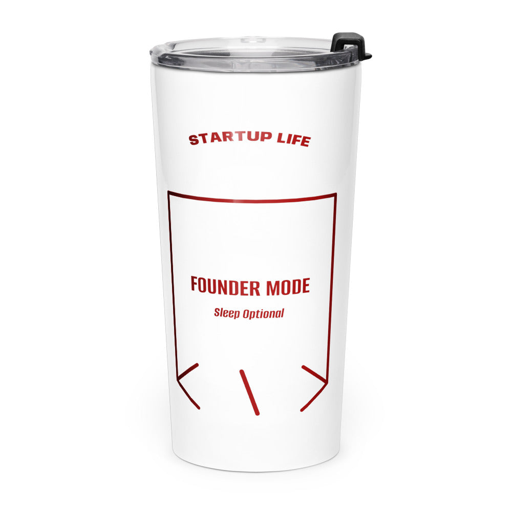 Founder Mode — White Maroon back mockup (20oz)