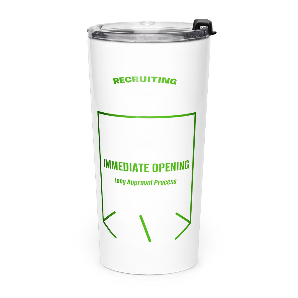 Immediate Opening — White Green back mockup (20oz)