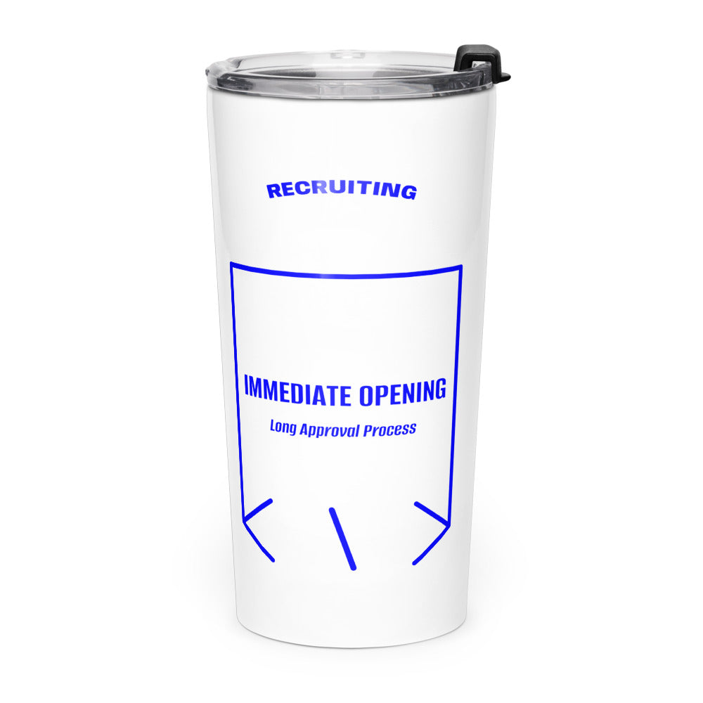 Immediate Opening — White Blue back mockup (20oz)