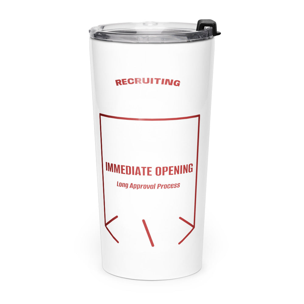 Immediate Opening — White Brown back mockup (20oz)