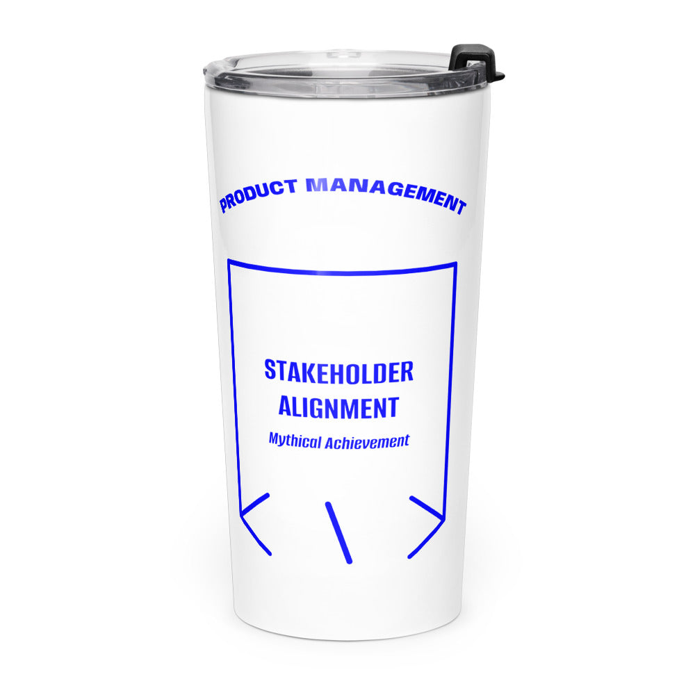 Stakeholder Alignment — White Blue back mockup (20oz)