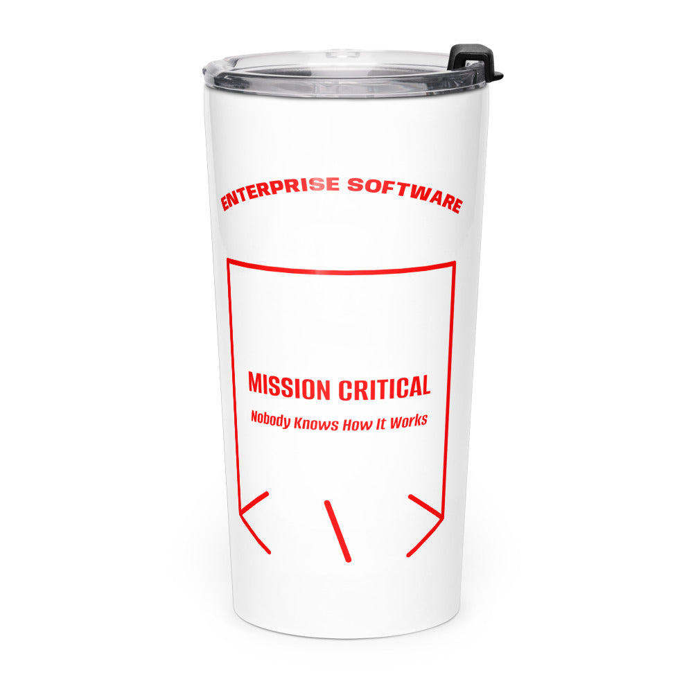 Mission Critical — White Red back mockup (20oz)