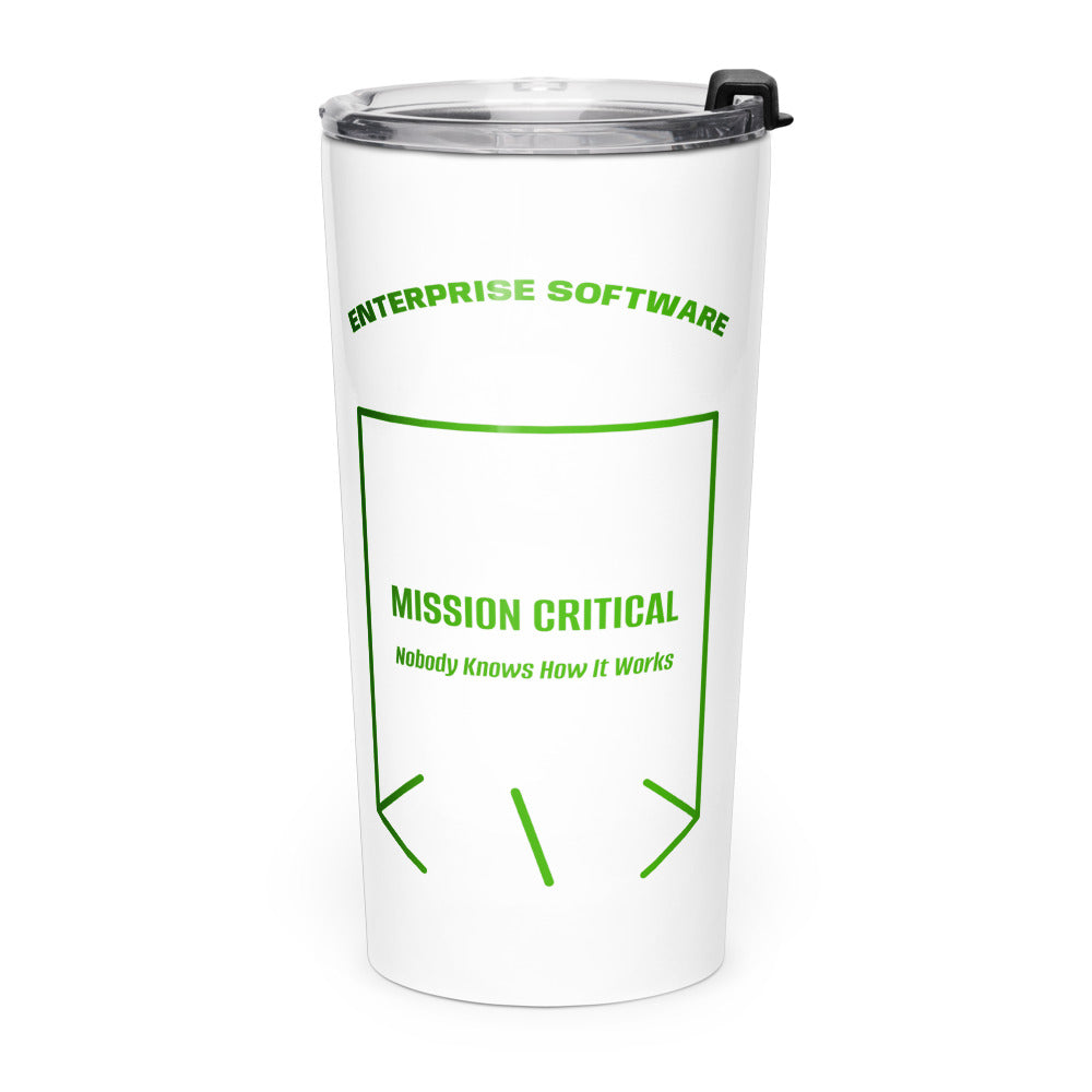 Mission Critical — White Green back mockup (20oz)