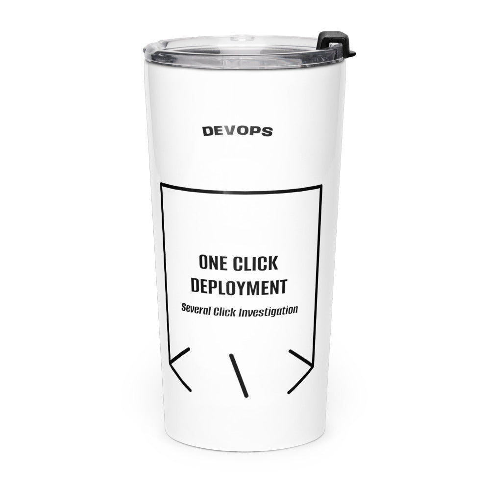 One Click Deployment — White Black back mockup (20oz)