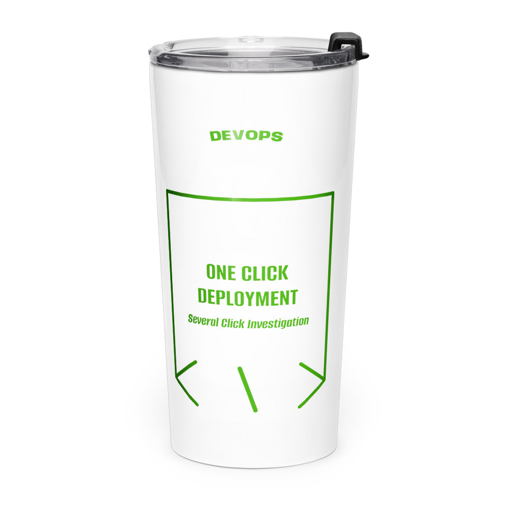 One Click Deployment — White Green back mockup (20oz)