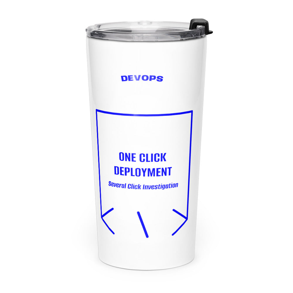 One Click Deployment — White Blue back mockup (20oz)