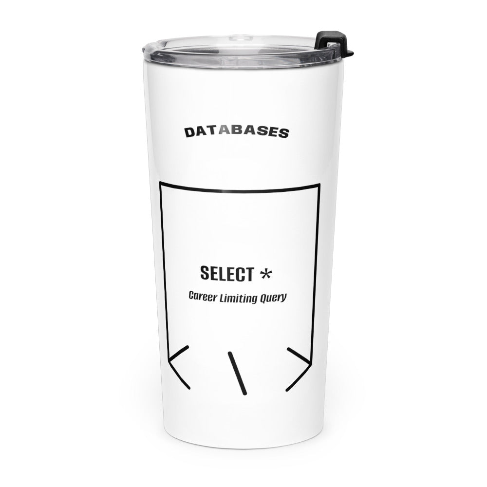 SELECT * — White Black back mockup (20oz)