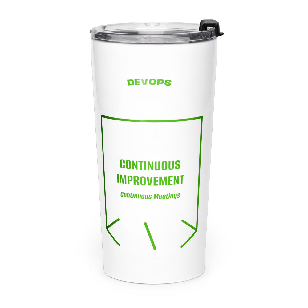 Continuous Improvement — White Green back mockup (20oz)