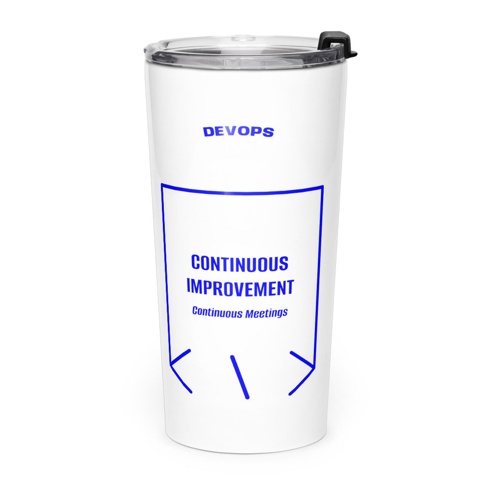 Continuous Improvement — White Blue back mockup (20oz)