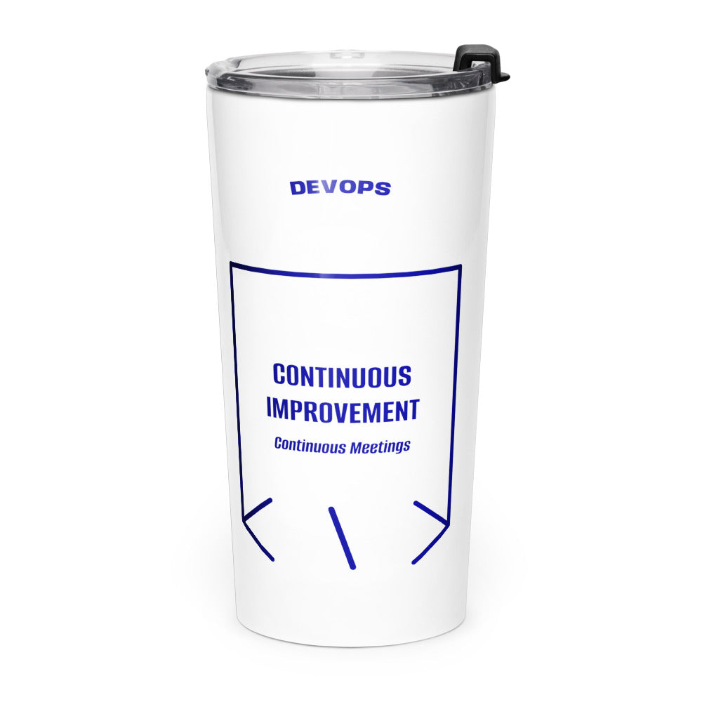 Continuous Improvement — White Navy back mockup (20oz)
