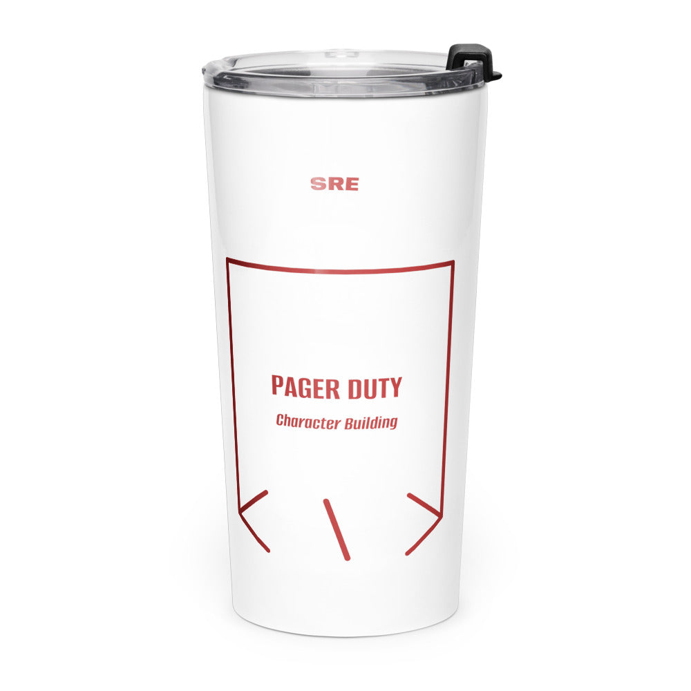 Pager Duty — White Brown back mockup (20oz)